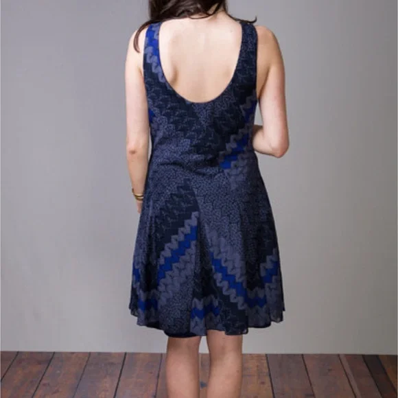 Free People My One & Only Mini Dress (GUC; Blue/Black; Sz. Large) - Picture 7 of 7
